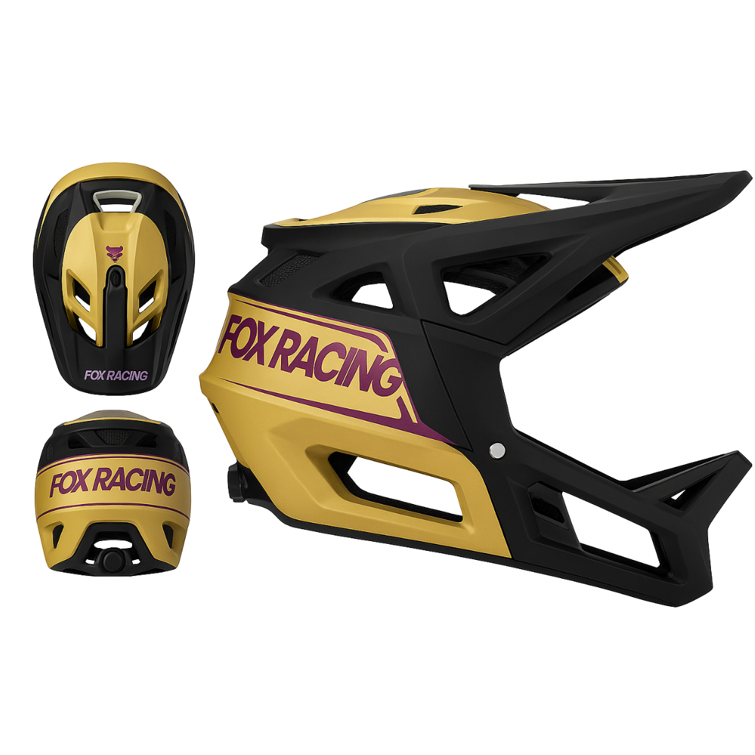 Fox Racing Proframe Full Face Helmet-Moth Dark Yellow