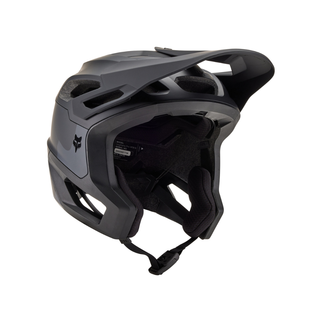 mtb helm carbon Dropframe Pro Nyf Helmet Size Large, Black/White, Adult Mountain Bike Gear by Fox Racing