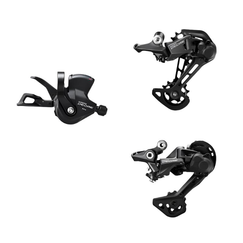 Shimano Deore M5100 1x11 11-Speed MTB Groupset – SL-M5100, RD-M5120, 42T Cassette, Chain, Shifters (4-Piece)