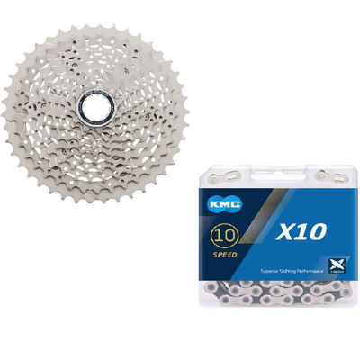 [1x10 Speed] Shimano DEORE M4100 cassette with KMC X10 Chain 10 Speed-Bicycle Groupsets-Shimano KMC
