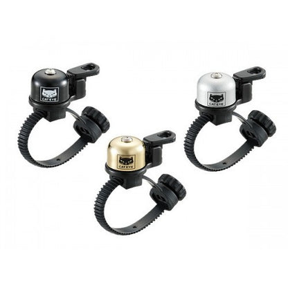 CAT EYE FlexTight™ Bell Solid Brass OH-2400 (Black / Silver / Gold)-Bicycle Bells & Horns-Cateye