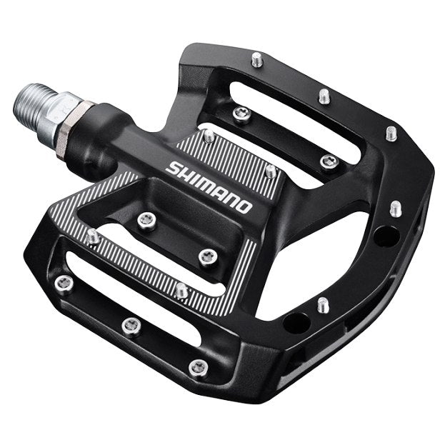 Shimano PD-GR500 Flat Pedal (Black / Silver)-Bicycle Pedals-Shimano