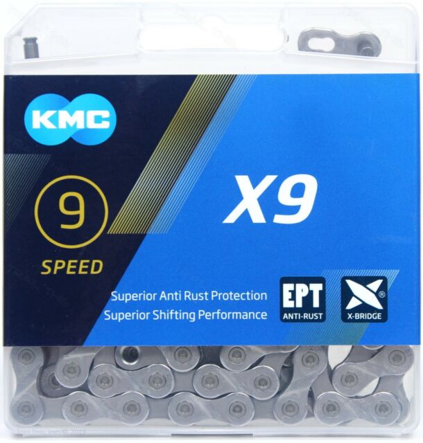 KMC Chain X9 116 Links 9 Speed MTB-Bicycle Chains-KMC